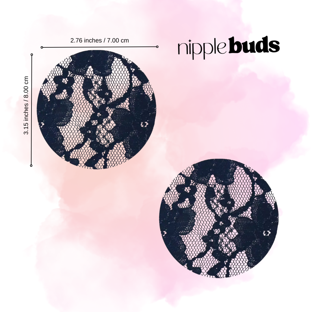 Black Lace Circle Nipple Pasties