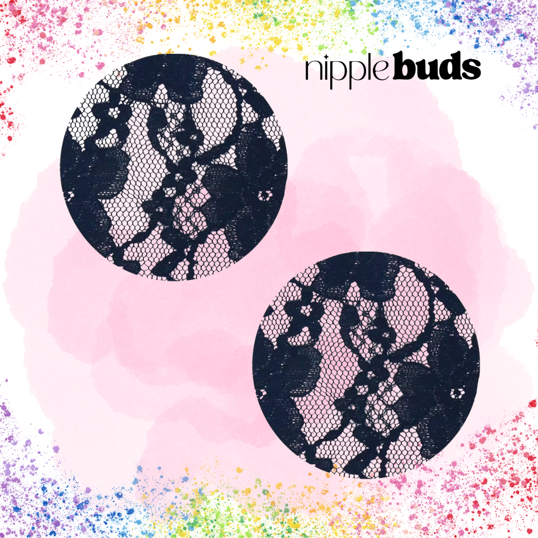 Black Lace Circle Nipple Pasties