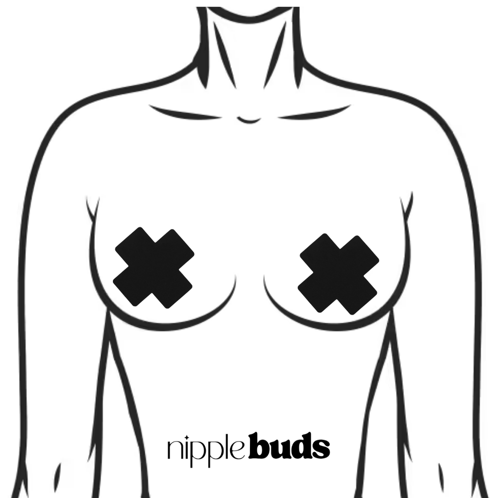 Blackout Cross Nipple Pasties